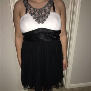 Black and white shirt dress